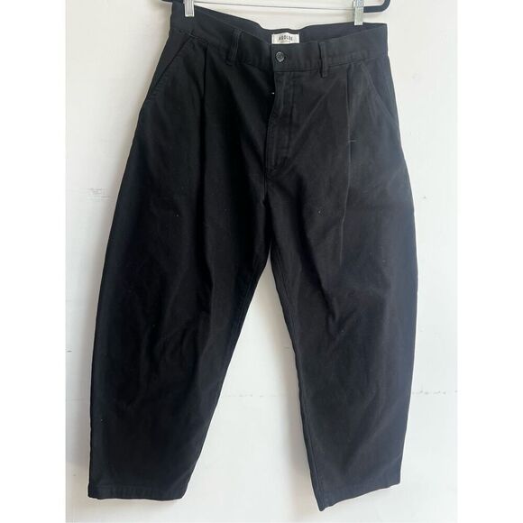 Agolde Women's Black Balloon Pleated High Rise Danika Chino Pants Size 30 NWOT - Picture 6 of 11